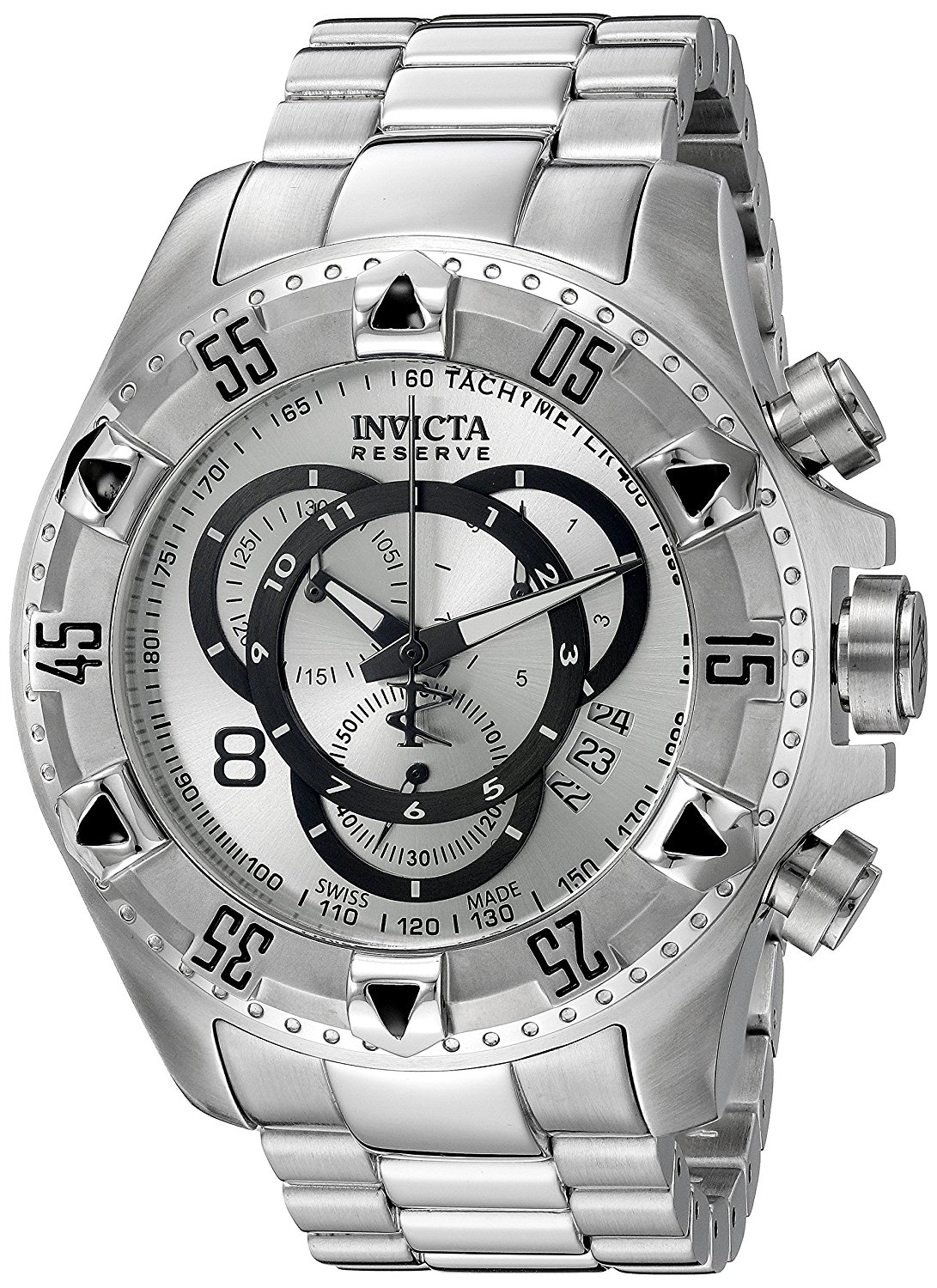 Invicta Watches : INVICTA-5525 Silver Dial Stainless Steel Band Men Watch