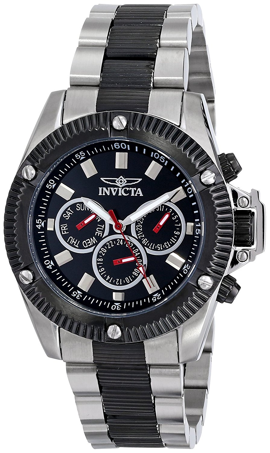 Invicta Watches : INVICTA-5715 Black Dial Chronograph Second-hand Men Watch