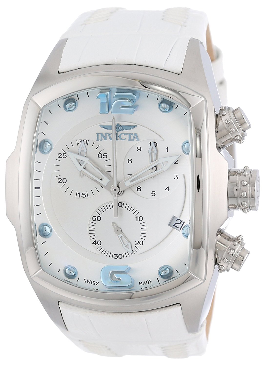 Invicta Watches : INVICTA-6128 Quartz Chronograph Date Leather Men Watch