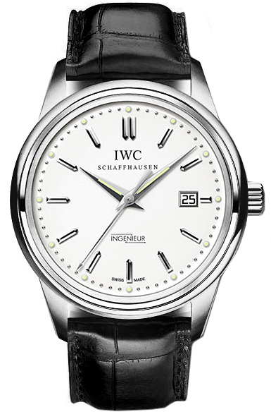 IWC Watches : IW323305 Automatic Platinum Silver Dial Black Crocodile Leather Band Men Watch