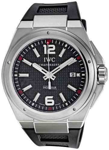 IWC Watches : IW323601 Automatic Stainless Steel Black Dial Black Rubber Band Men Watch