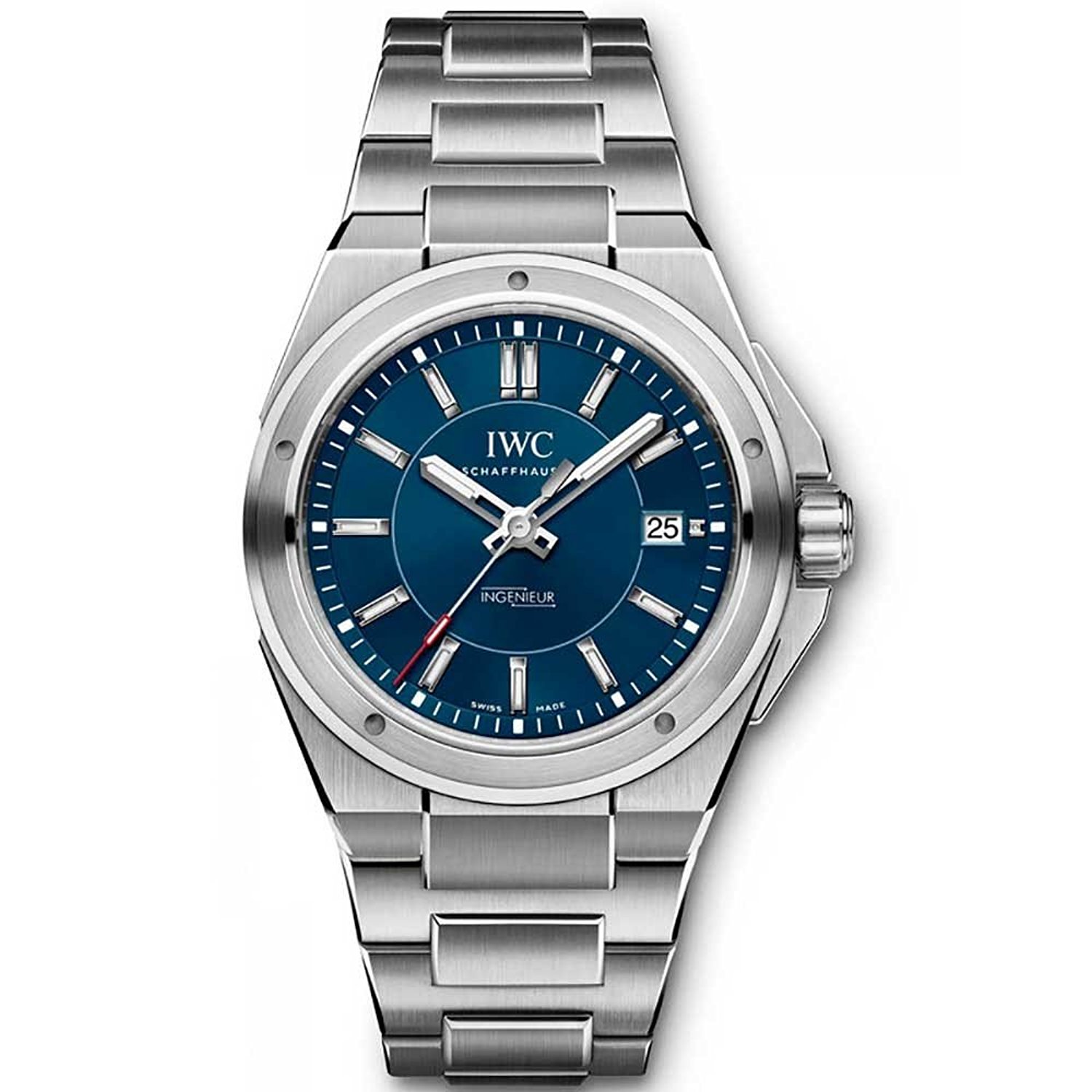 IWC Watches : IW323909 Blue Dial Fixed Stainless Steel Band Men Watch