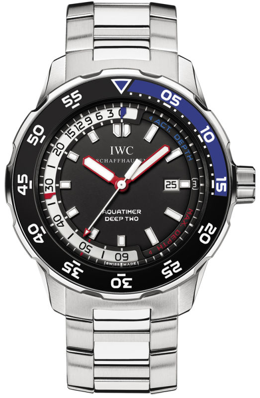 IWC Watches : IW354701 Automatic Stainless Steel Black Dial Brushed Stainless Steel& Polished Band Men Watch