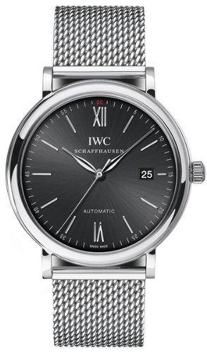 IWC Watches : IW356506 Automatic Stainless Steel Black Dial Polished Stainless Steel Band Men Watch