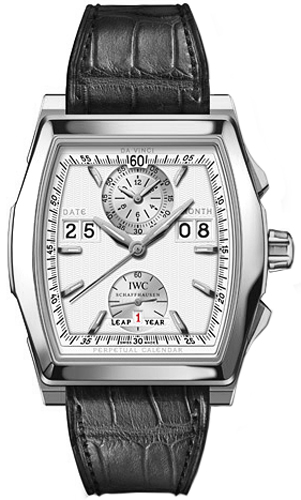 IWC Watches : IW376101 Automatic Platinum Silver Dial Black Crocodile Leather Band Men Watch