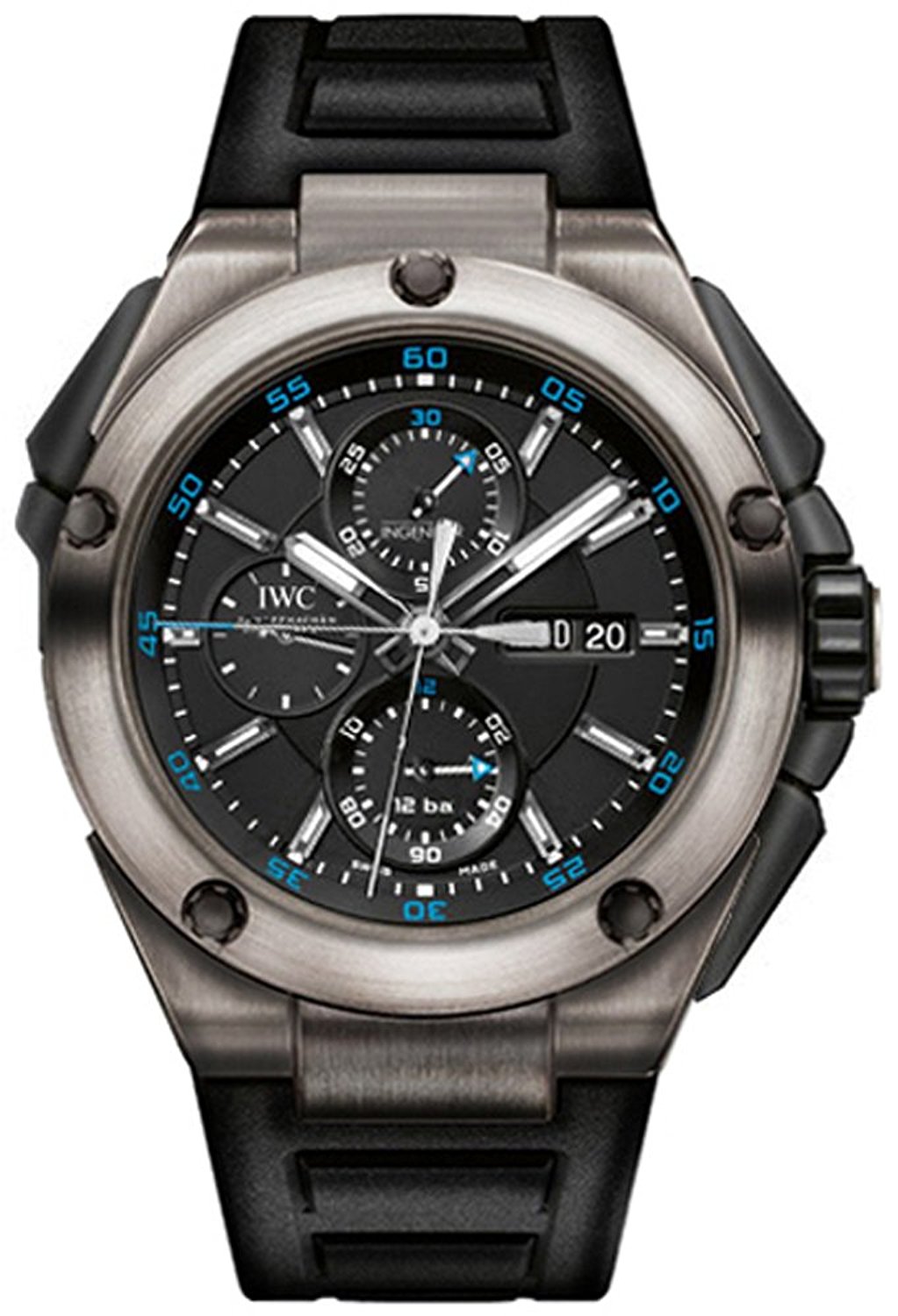 IWC Watches : IW386503 Black Dial Rubber Band Men Watch