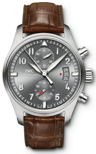 IWC Watches : IW387802 Automatic Spitfire Chronograph Brown Leather Men Watch
