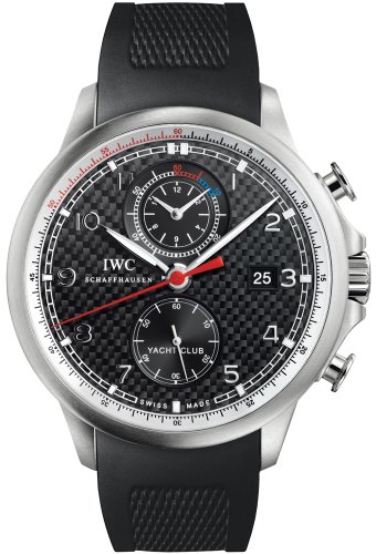 IWC Watches : IW390212 Automatic Titanium Black Dial Black Rubber Band Men Watch