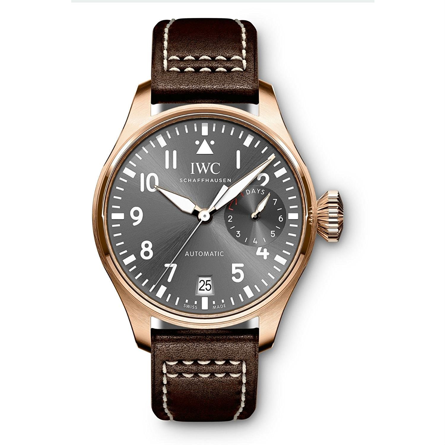 IWC Watches : IW500917 Slate Grey Dial Calfskin Band Men Watch