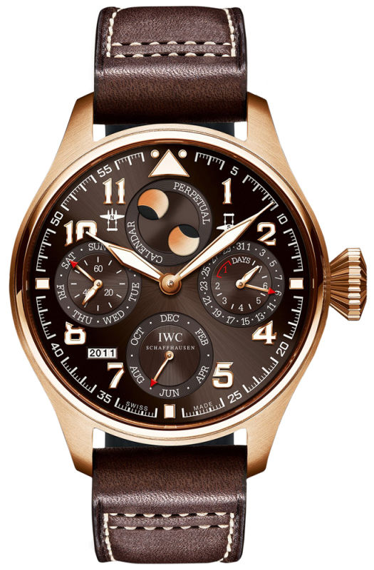 IWC Watches : IW502617 Automatic 18kt Rose Gold Brown Dial Calfskin Brown Leather Band Limited Edition Men Watch