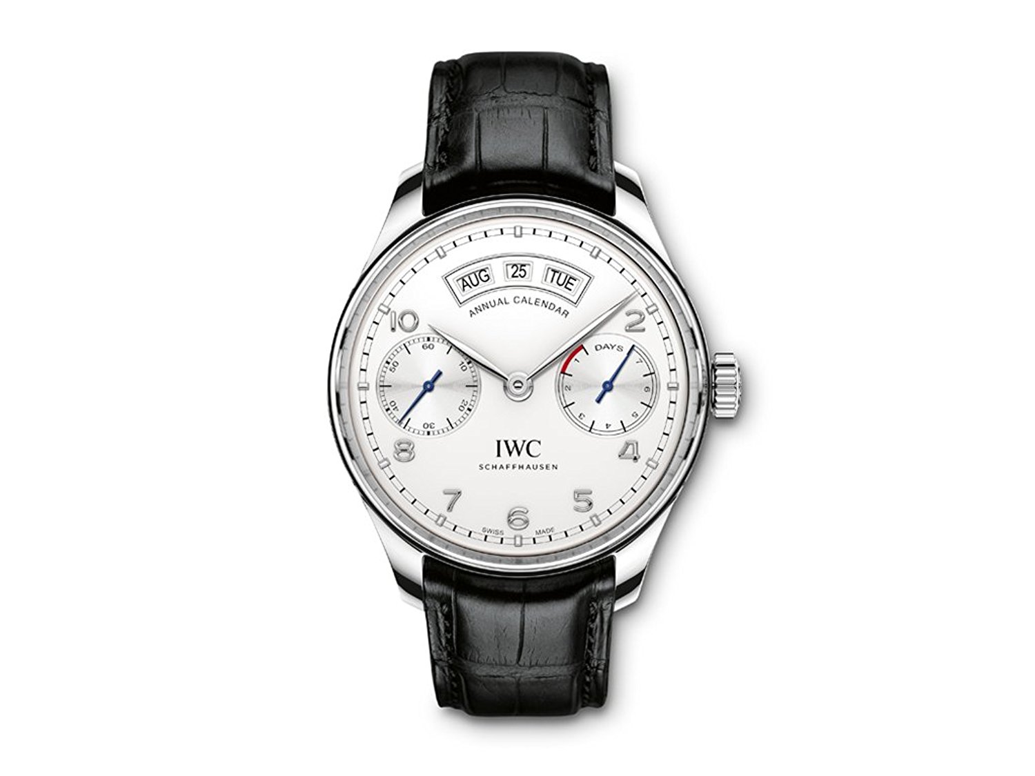 IWC Watches : IW503501 Silver Dial Alligator Leather Band Men Watch