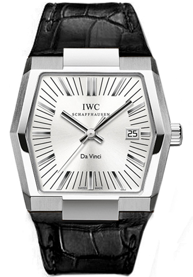 IWC Watches : IW546105 Automatic Platinum Silver Dial Black Crocodile Leather Band Men Watch