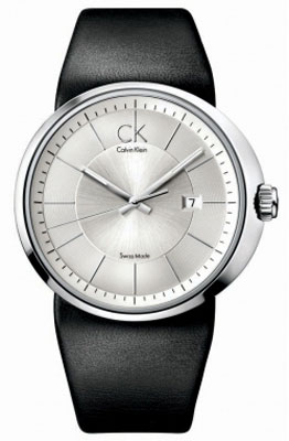 Calvin Klein Watches : K0H21120 Quartz Analog Date Black Leather Men Watch