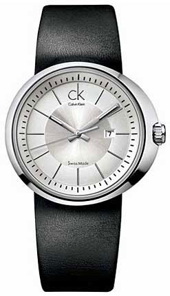 Calvin Klein Watches : K0H23220 Quartz Black Leather Strap Women Watch