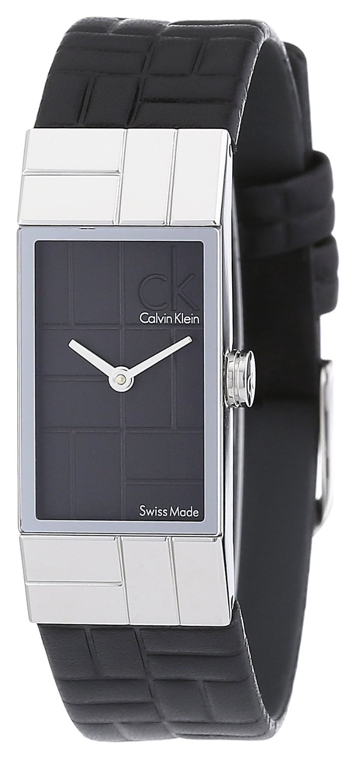 Calvin Klein Watches : K0J23104 Quartz Analog Rectangle Black Women Watch