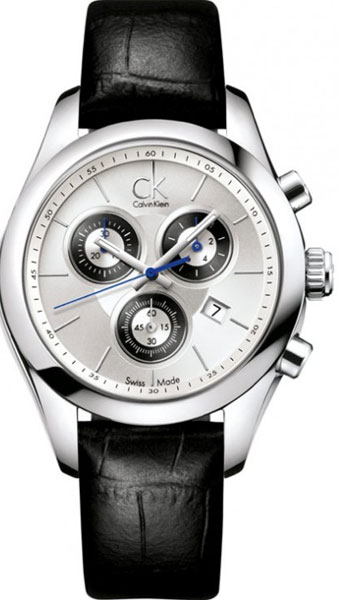 Calvin Klein Watches : K0K28126 100 M Black Leather Strap Women Watch