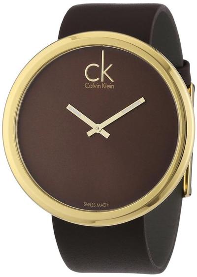 Calvin Klein Watches : K0V23303 Quartz Brown Dial Leather Women Watch