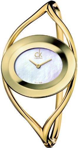 Calvin Klein Watches : K1A2381G Quartz Mother of Pearl Dial Gold Tone Stainless Steel Women Watch