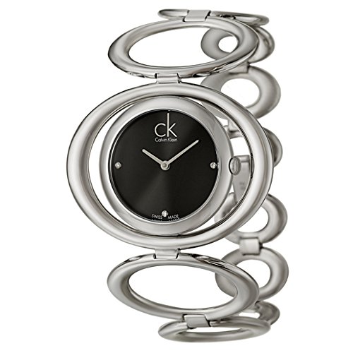 Calvin Klein Watches : K1P23104 Quartz Black Dial Stainless Steel Women Watch