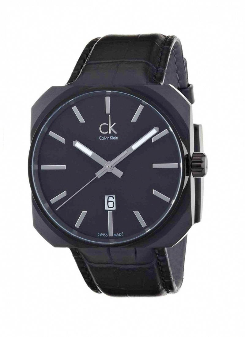 Calvin Klein Watches : K1R21430 Quartz Analog Date Square Black Men Watch