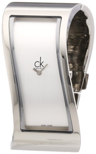 Calvin Klein Watches : K1T23101 Quartz Silver Dial Rectangular Stainless Steel Women Watch