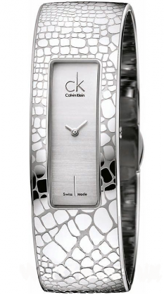 Calvin Klein Watches : K2023120 Quartz Rectangle Silver Dial Stainless Steel Women Watch