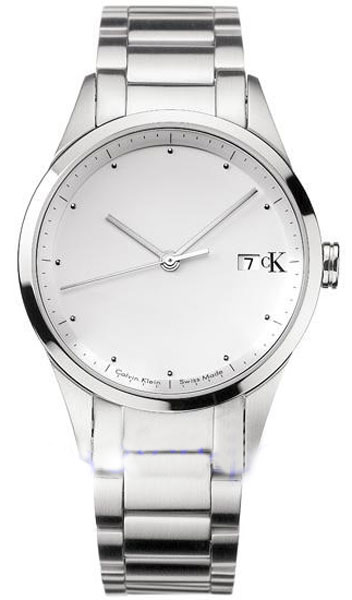 Calvin Klein Watches : K2232120 Silver Dial cK Bold Bracelet Unisex Watch