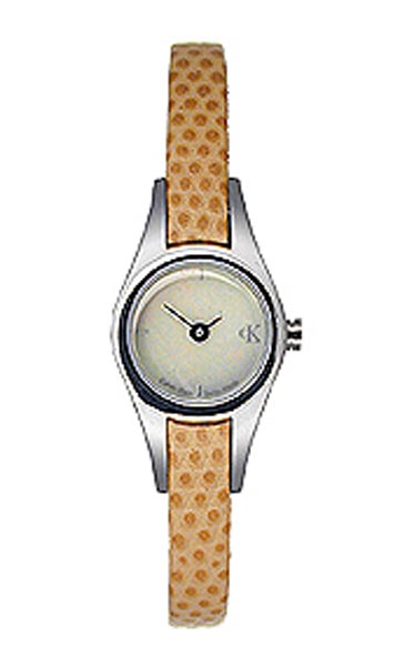 Calvin Klein Watches : K2723133 White Mother of Pearl Dial Bold Mini Lizard Women Watch