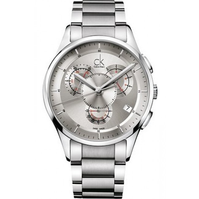 Calvin Klein Watches : K2A27193 Quartz Chronograph Date Silver Men Watch