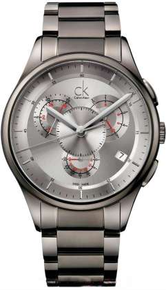 Calvin Klein Watches : K2A27926 Quartz Chronograph Gray Dial Stainless Steel Men Watch
