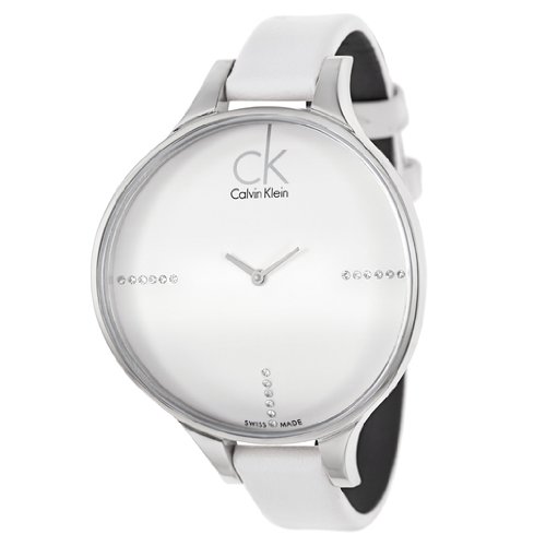Calvin Klein Watches : K2B23137 Quartz White Dial Leather Women Watch