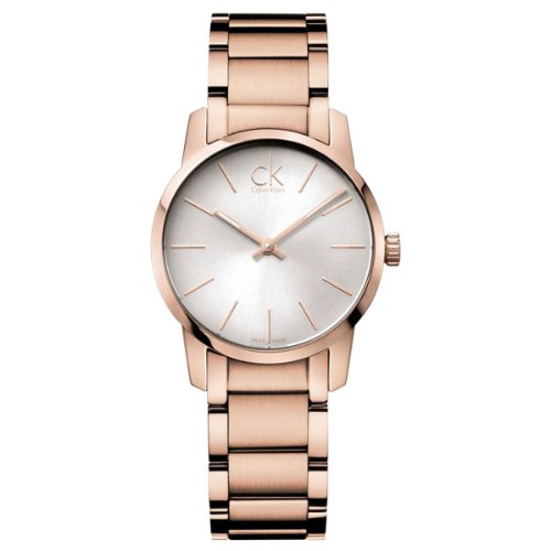 Calvin Klein Watches : K2G23646 Quartz Silver Dial Rose Gold Tone Stainless Steel Women Watch