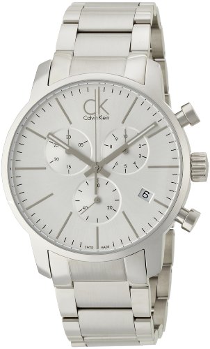 Calvin Klein Watches : K2G27146 Quartz Silver Chronograph Date Dial Stainless Steel Men Watch