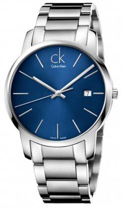 Calvin Klein Watches : K2G2G14N Quartz Blue Date Dial Stainless Steel Men Watch