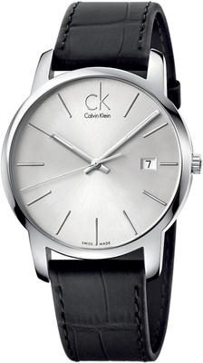 Calvin Klein Watches : K2G2G1C6 Quartz Silver Date Dial Leather Men Watch