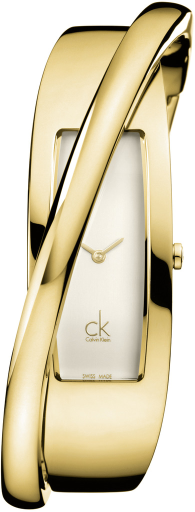 Calvin Klein Watches : K2J23501 Quartz Analog White Dial Gold Tone Stainless Steel Women Watch