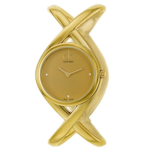 Calvin Klein Watches : K2L23513 Quartz Analog Gold Tone Stainless Steel Bangle Bracelet Women Watch