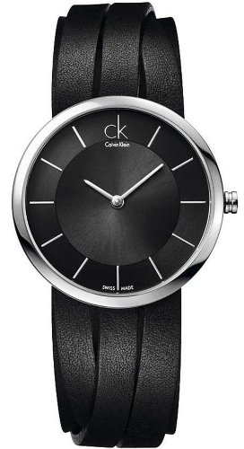 Calvin Klein Watches : K2R2L1C1 Quartz Black Dial Leather Women Watch