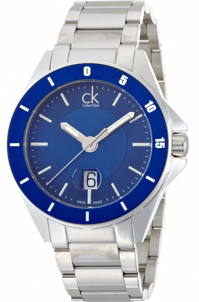 Calvin Klein Watches : K2W21Z4N Quartz Dial Blue with Three Hand Movement and Date Window Men Watch