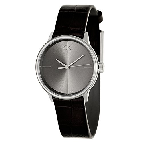 Calvin Klein Watches : K2Y2Y1C3 Quartz Gray Dial Black Leather Women Watch