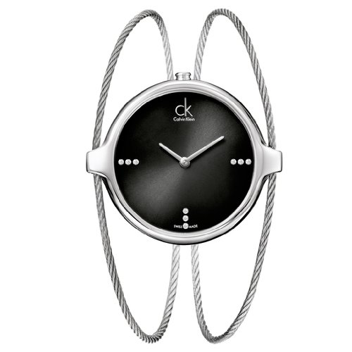 Calvin Klein Watches : K2Z2M11S Quartz Analog Black Dial Stainless Steel Women Watch