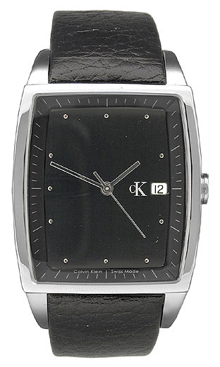 Calvin Klein Watches : K3021130 Quartz Analog Date Black Leather Men Watch