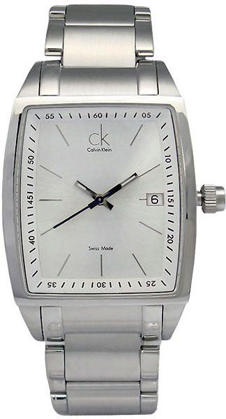 Calvin Klein Watches : K3041126 Quartz Analog Date Stainless Steel Rectangle Men Watch