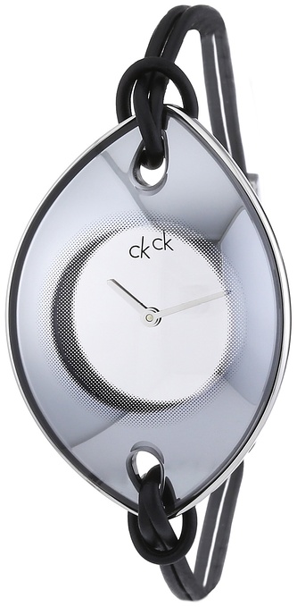 Calvin Klein Watches : K3323660 Quartz Analog Black Leather Women Watch