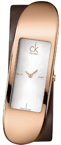 Calvin Klein Watches : K3C236G6 Quartz Silver Dial Brown Leather Women Watch