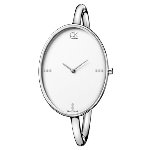 Calvin Klein Watches : K3D2M11W Quartz Analog White Dial Stainless Steel Women Watch