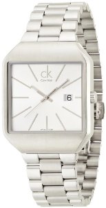 Calvin Klein Watches : K3L31166 Quartz Silver Date Dial Stainless Steel Men Watch