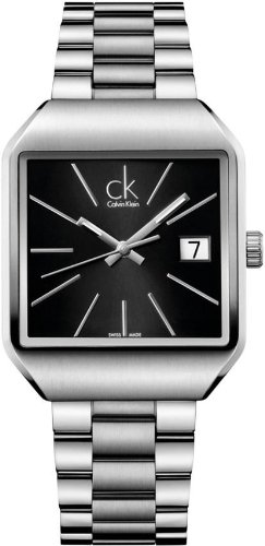 Calvin Klein Watches : K3L33161 Quartz Black Dial Date Stainless Steel Women Watch