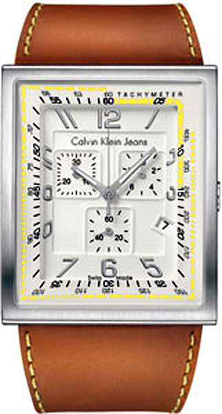 Calvin Klein Watches : K4212126 Quartz Chronograph Brown Leather Men Watch