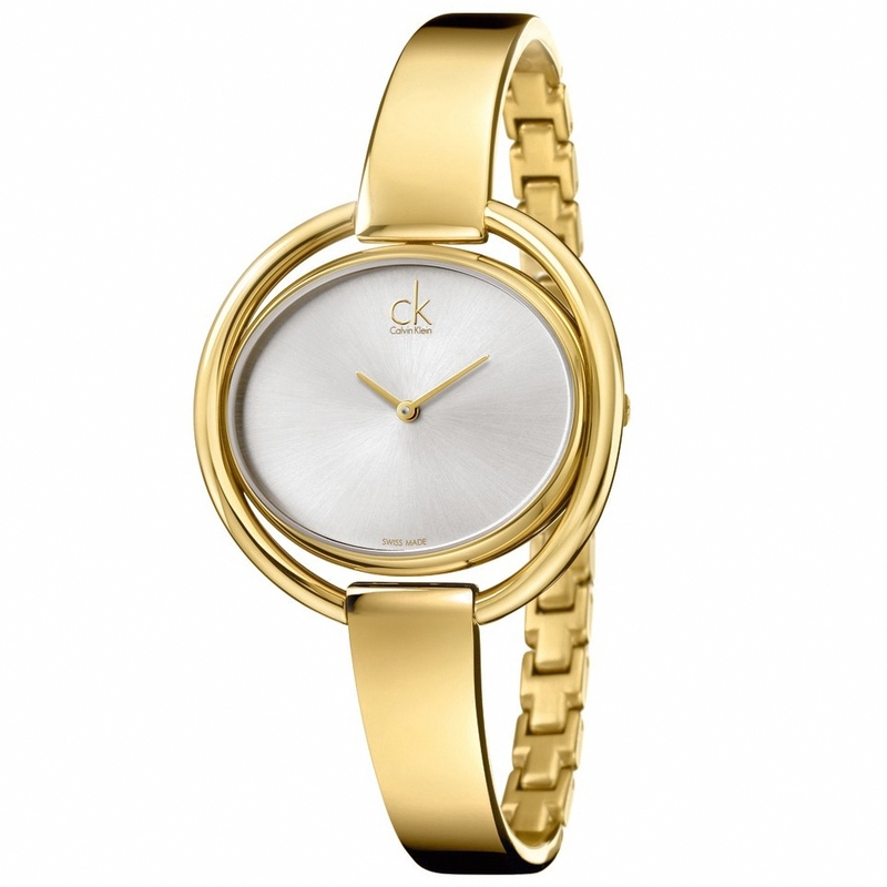 Calvin Klein Watches : K4F2N516 Quartz Analog Gold Tone Stainless Steel Women Watch